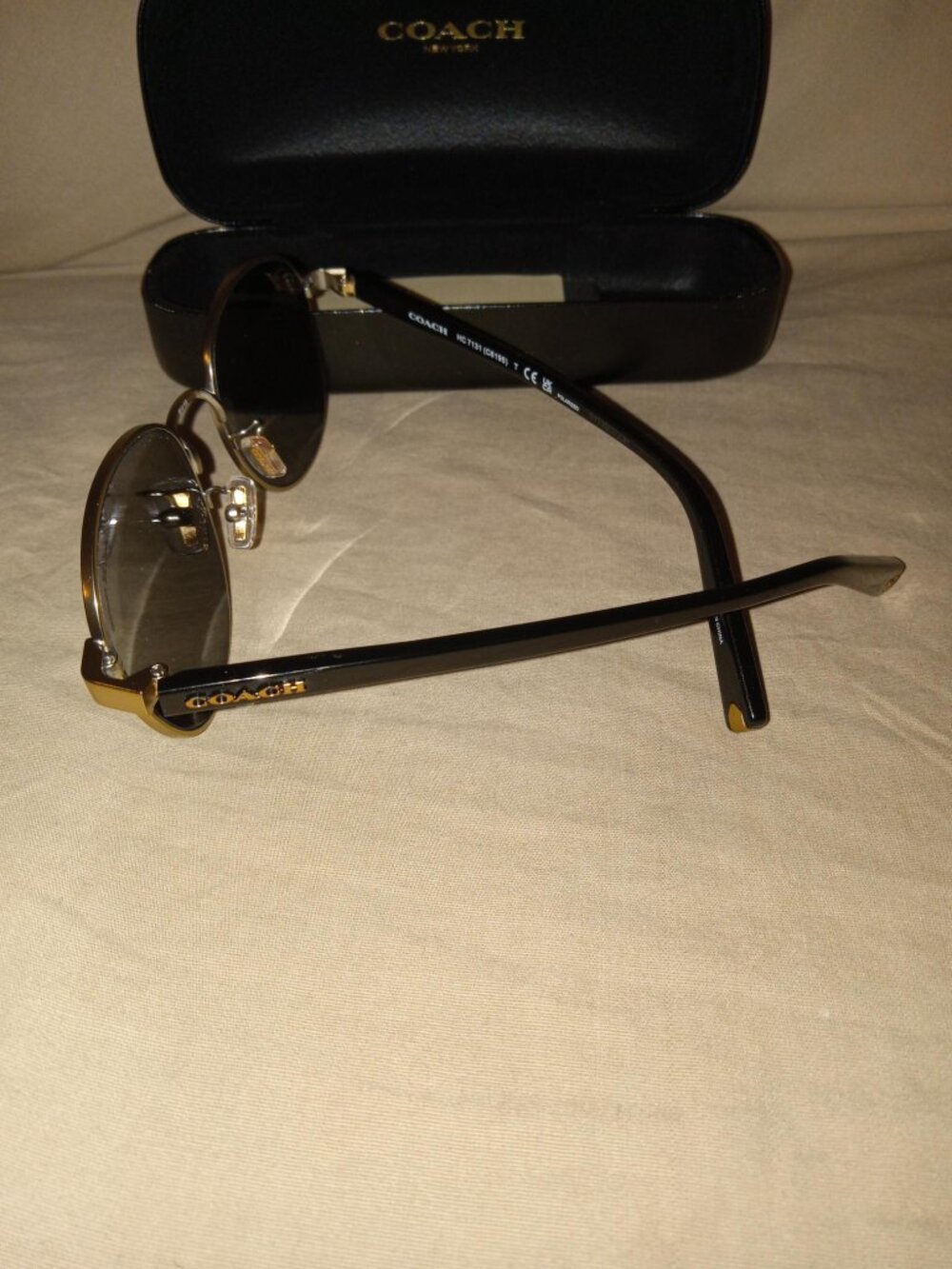 Coach Sunglasses Satin Light Gold Color